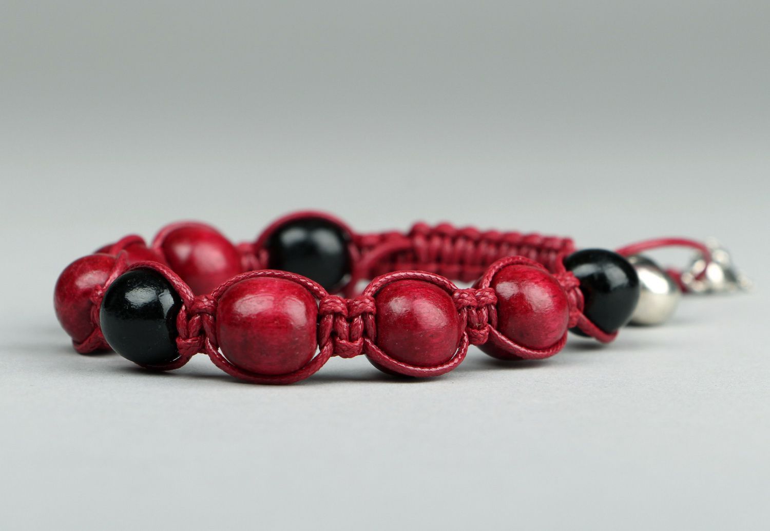 Bracelet made from wooden beads photo 2