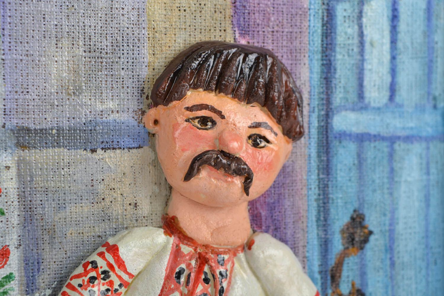 Painel artesanal de massa salgada Cossaco fora do Danúbio foto 3