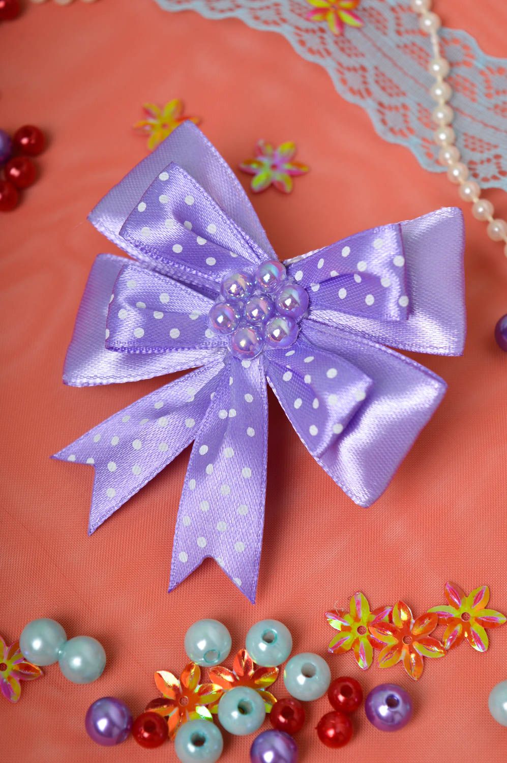 Handmade bow scrunchy delicate hair accessories for kids kanzashi jewelry photo 1