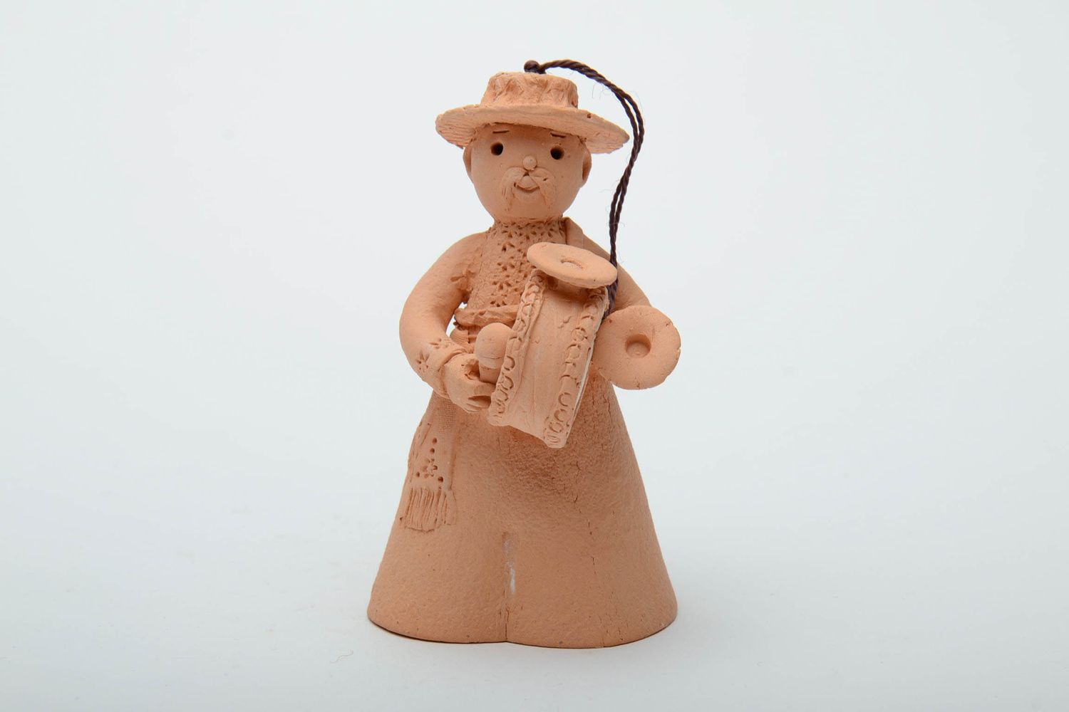 Folk clay bell toy photo 2
