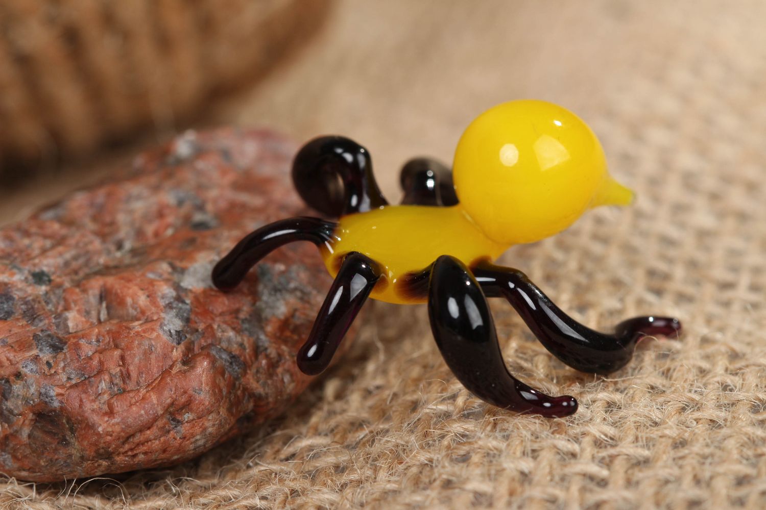 Figura de cristal artesanal con forma de araña foto 4