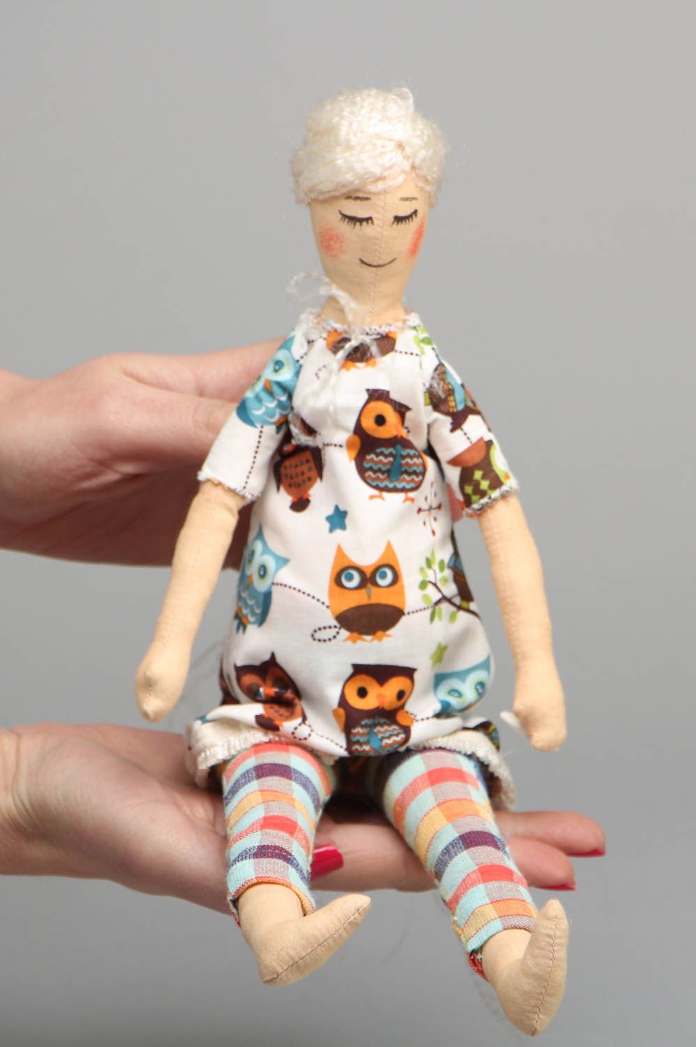 Мягкая игрушка кукла из ткани Беременная фото 4