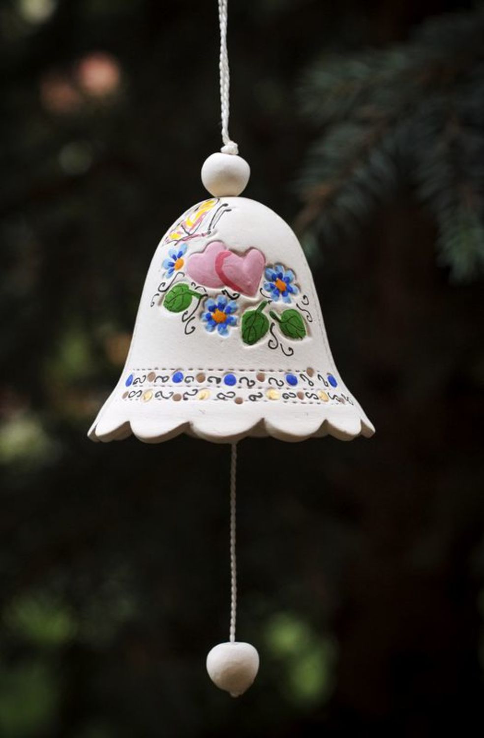Ceramic bell interior pendant Butterfly photo 4