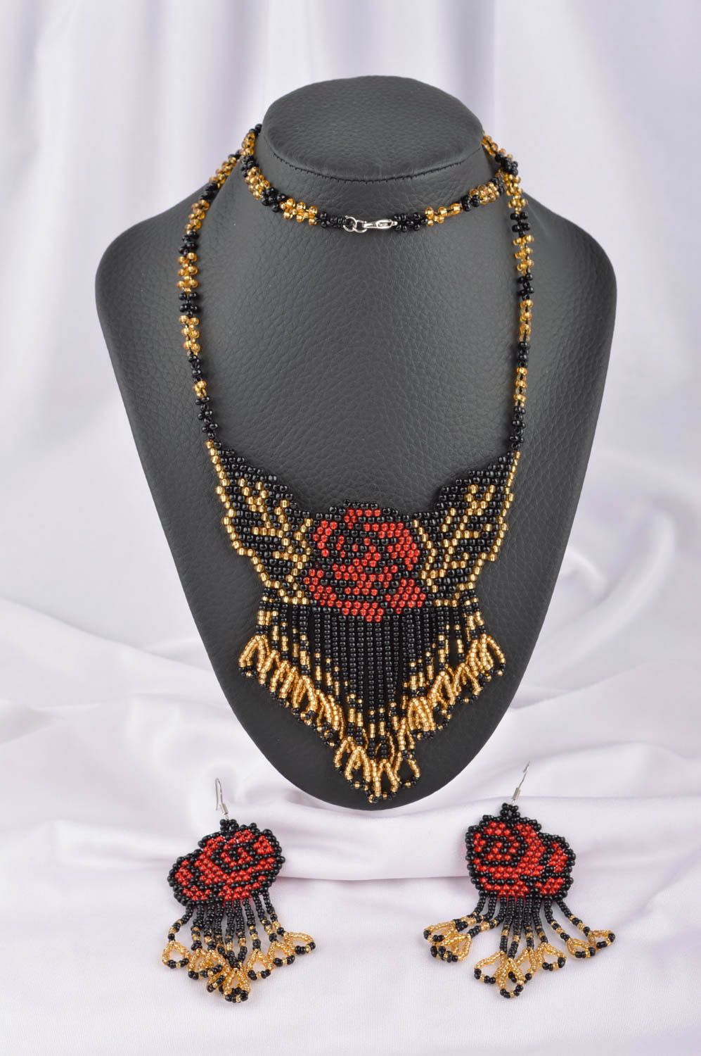Handmade jewelry beaded jewelry set fashion earrings designer necklace photo 1