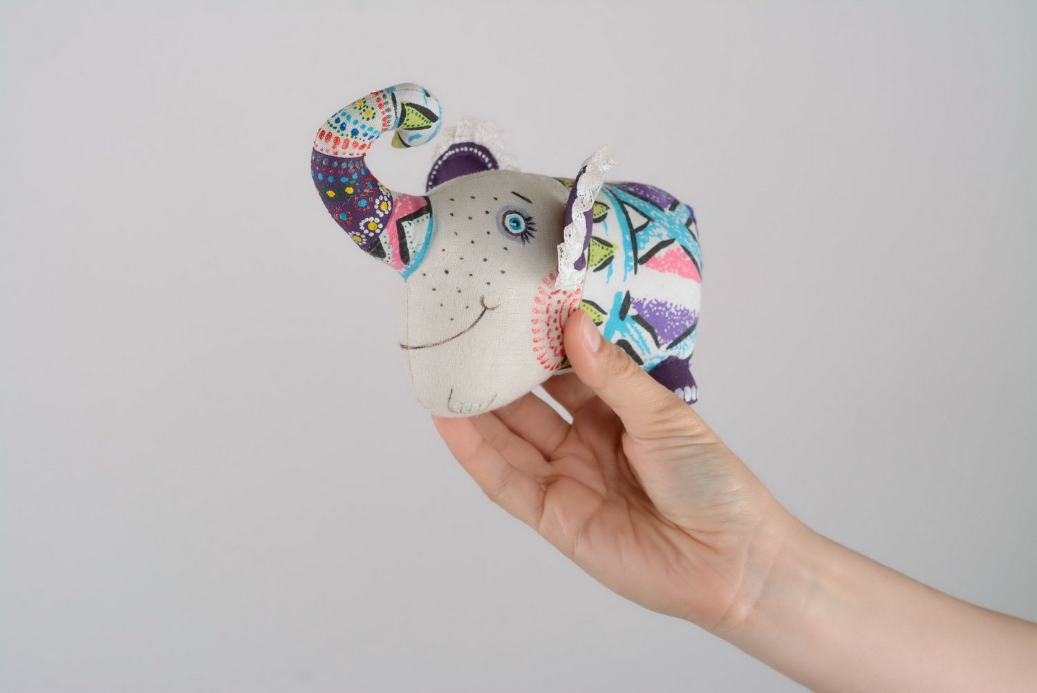 Brinquedo macio de linho Elefante foto 1