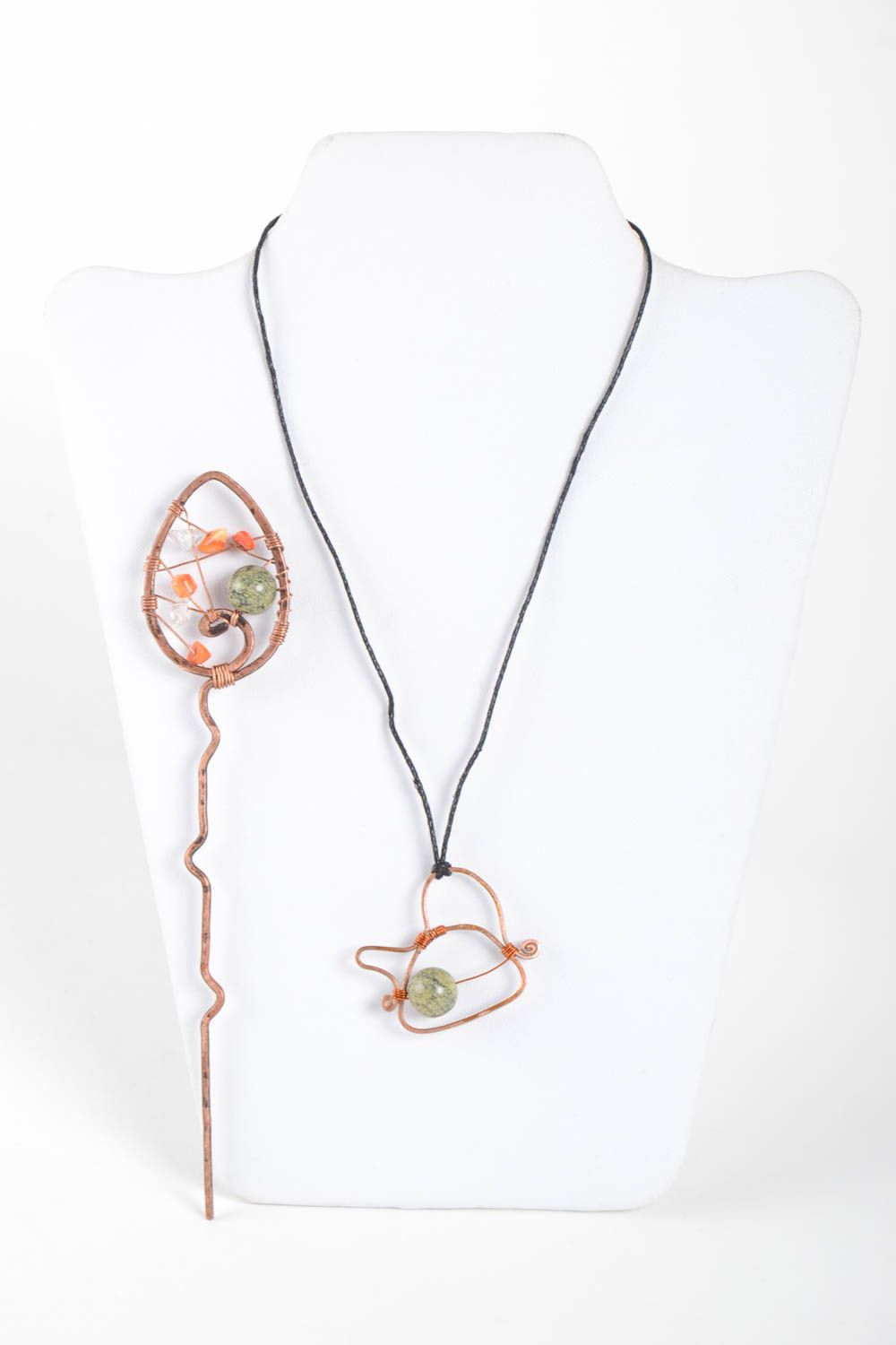 Handmade copper jewelry copper wire pendant copper hairpin copper jewelry photo 2