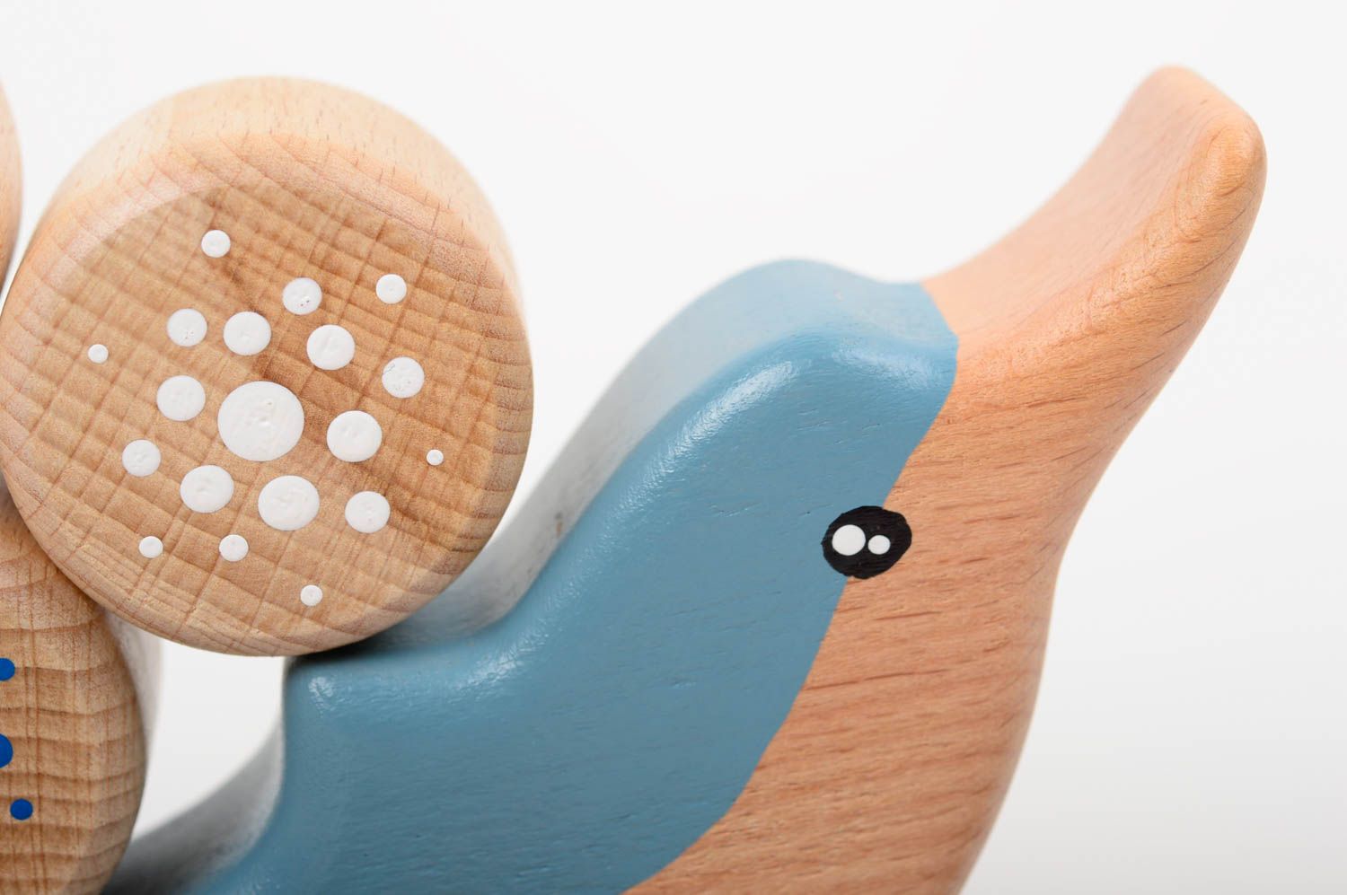 Handmade developing toy unusual wooden dolphin cute designer toy eco decor photo 2