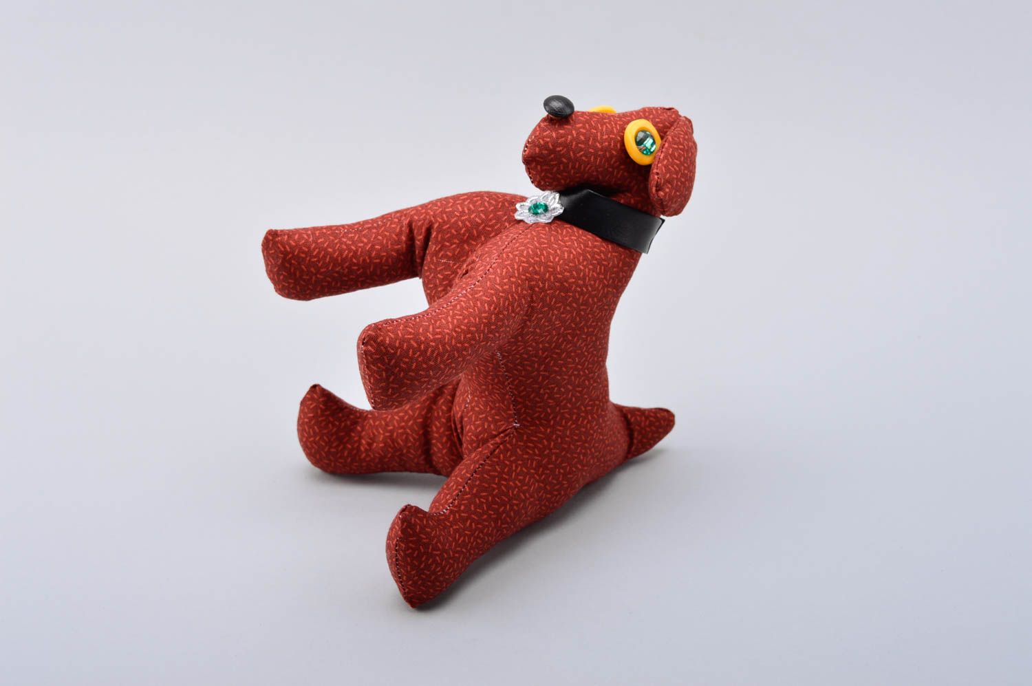 Muñeco de tela artesanal perro de peluche regalo especial decoración de casa foto 5
