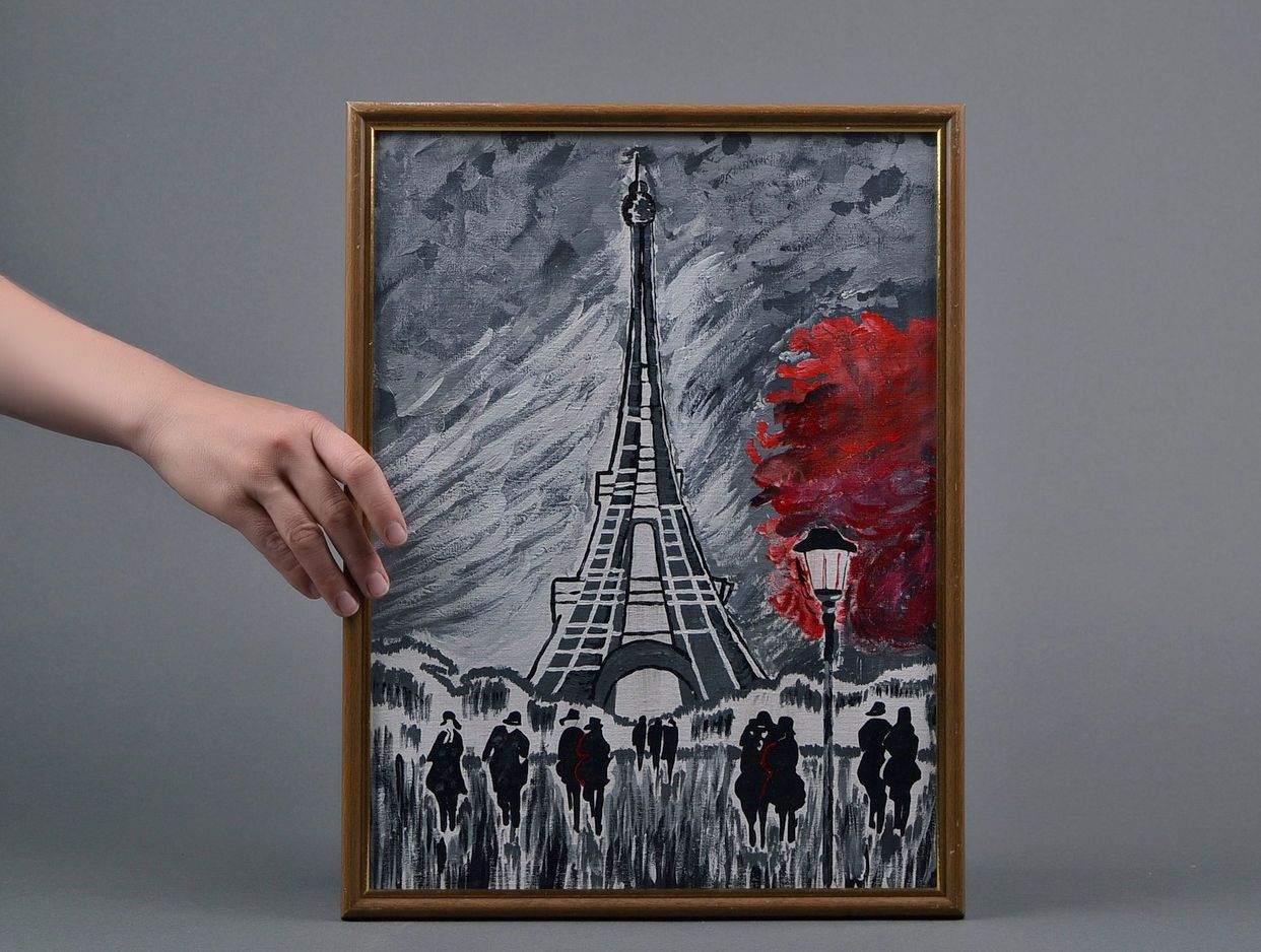Tableau peint de peinture à l'huile Paris photo 4