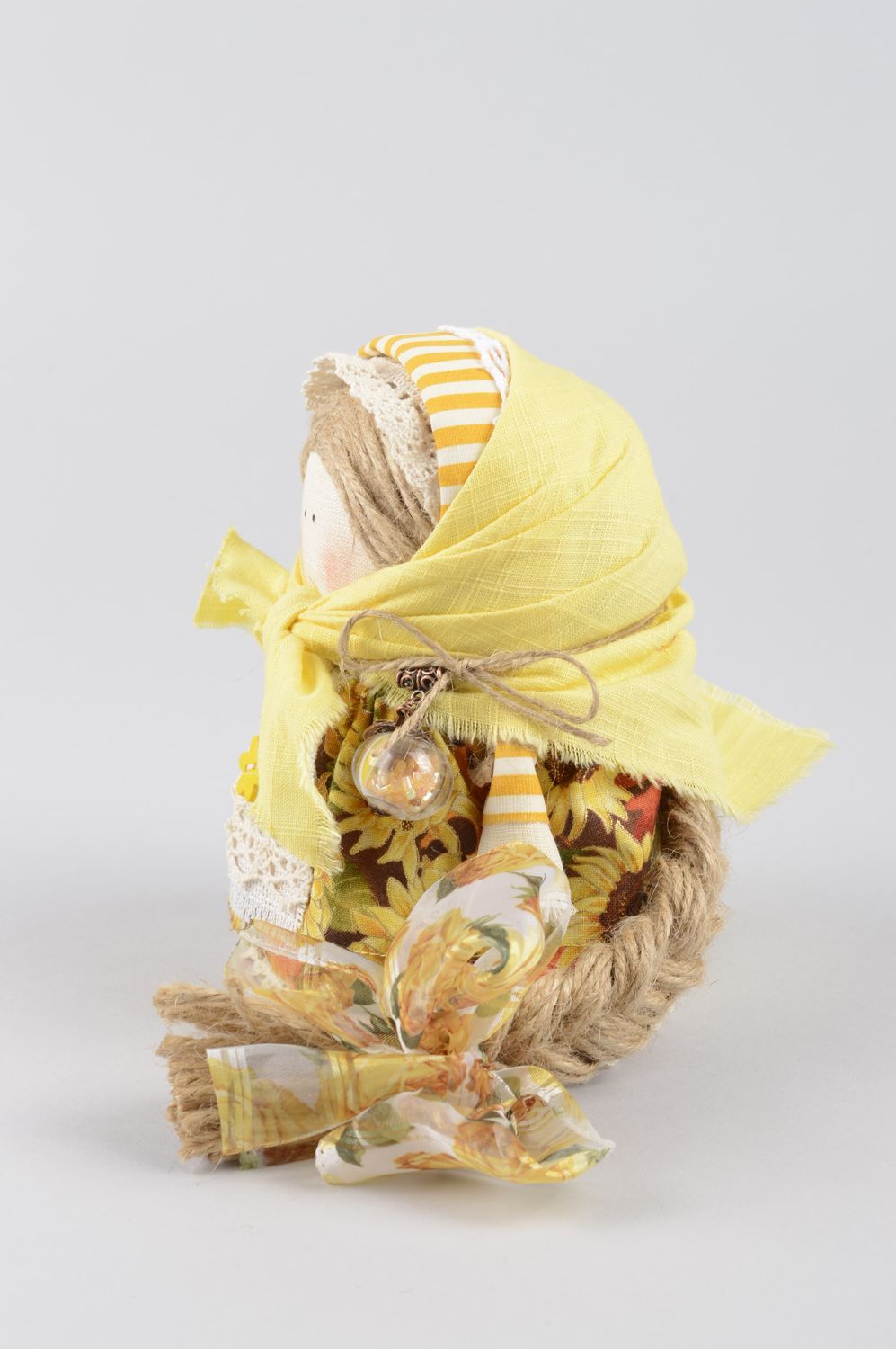 Puppe handgemacht Ethno Deko Designer Geschenk Puppe aus Stoff Amulett hübsch foto 2