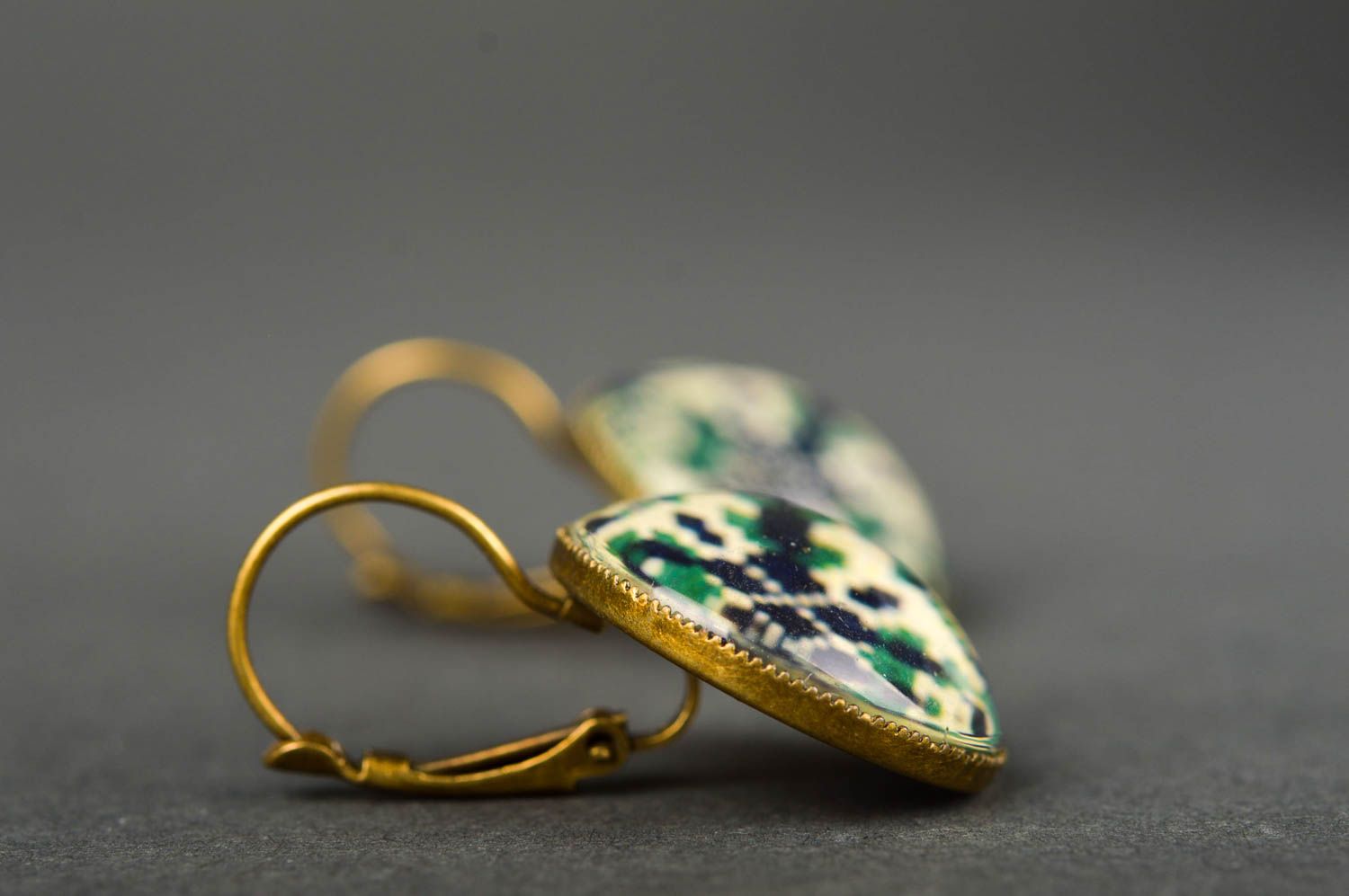 Handmade unusual earrings metal cute jewelry stylish designer accessories photo 3