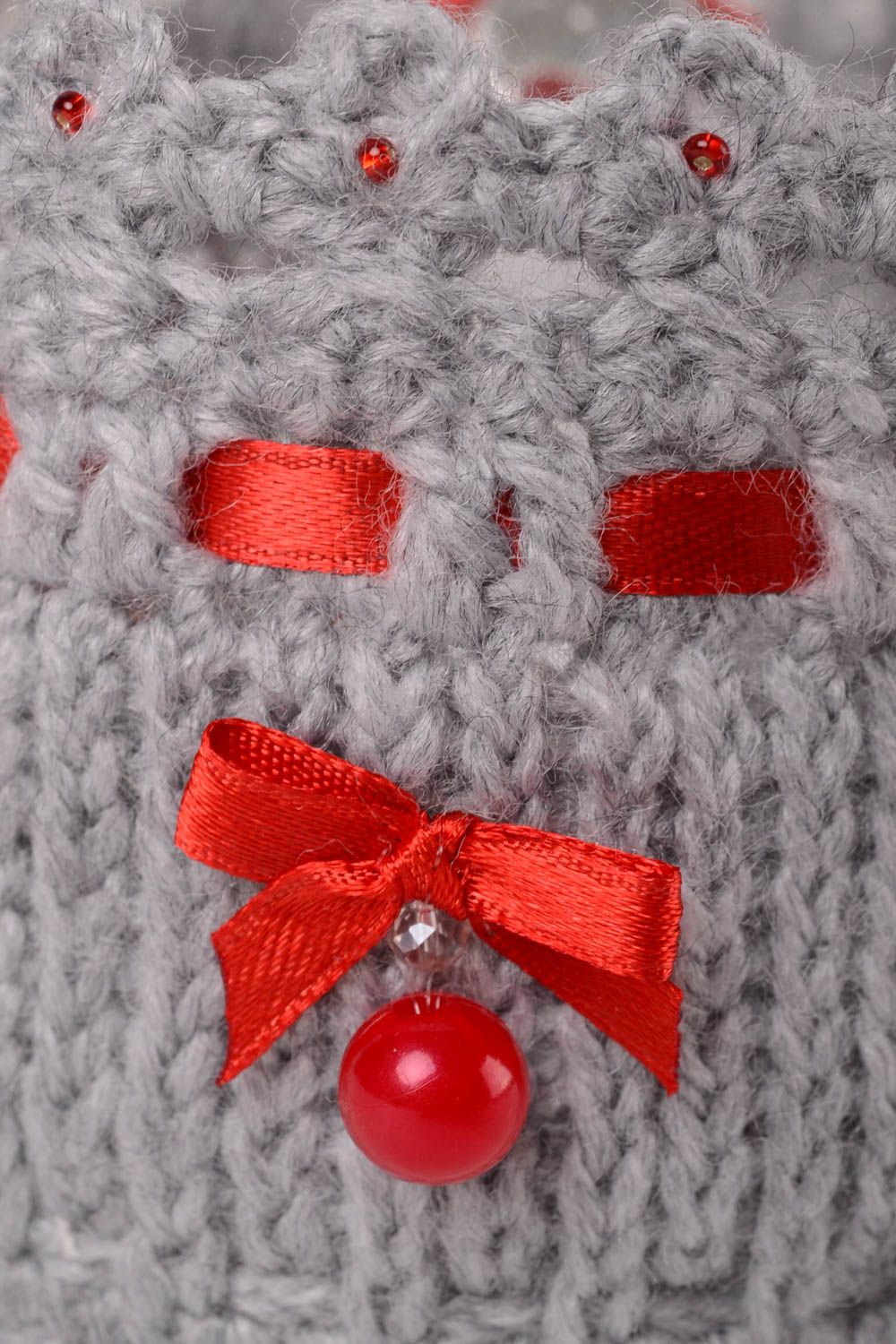 Couvre-tasse tricot fait main Pull pour mug design de créateur crochet photo 4