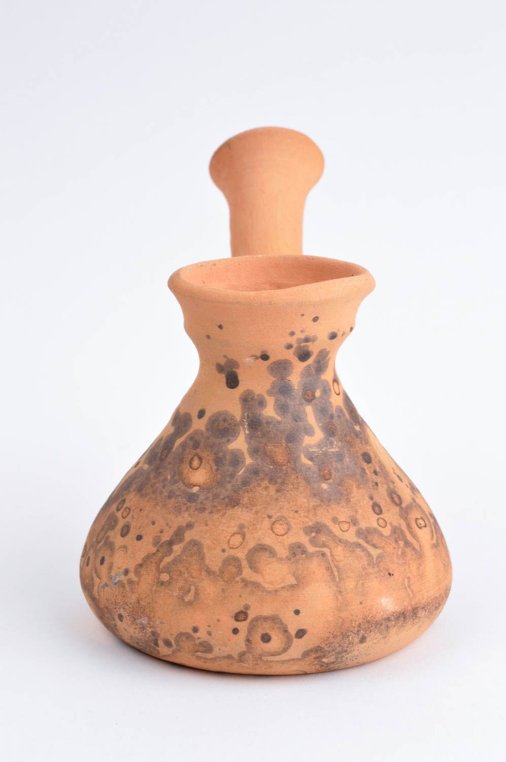 Kaffeekanne Keramik handgefertigt Mokka Kocher Keramik Geschirr in Braun foto 3