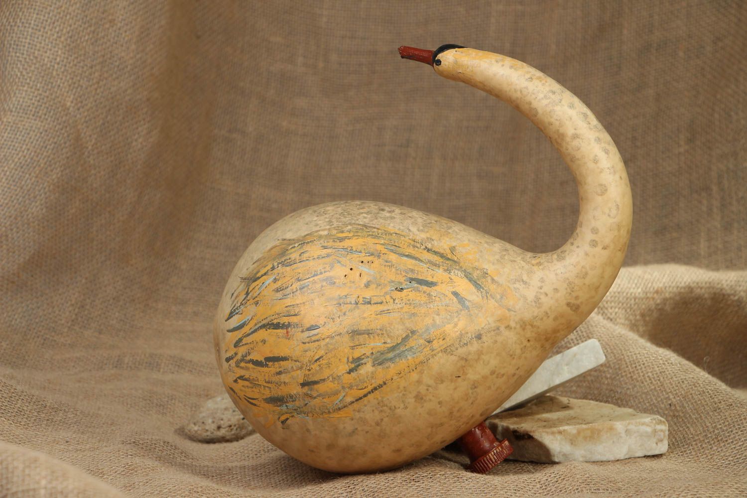 Decorative gourd sculpture Swan photo 5