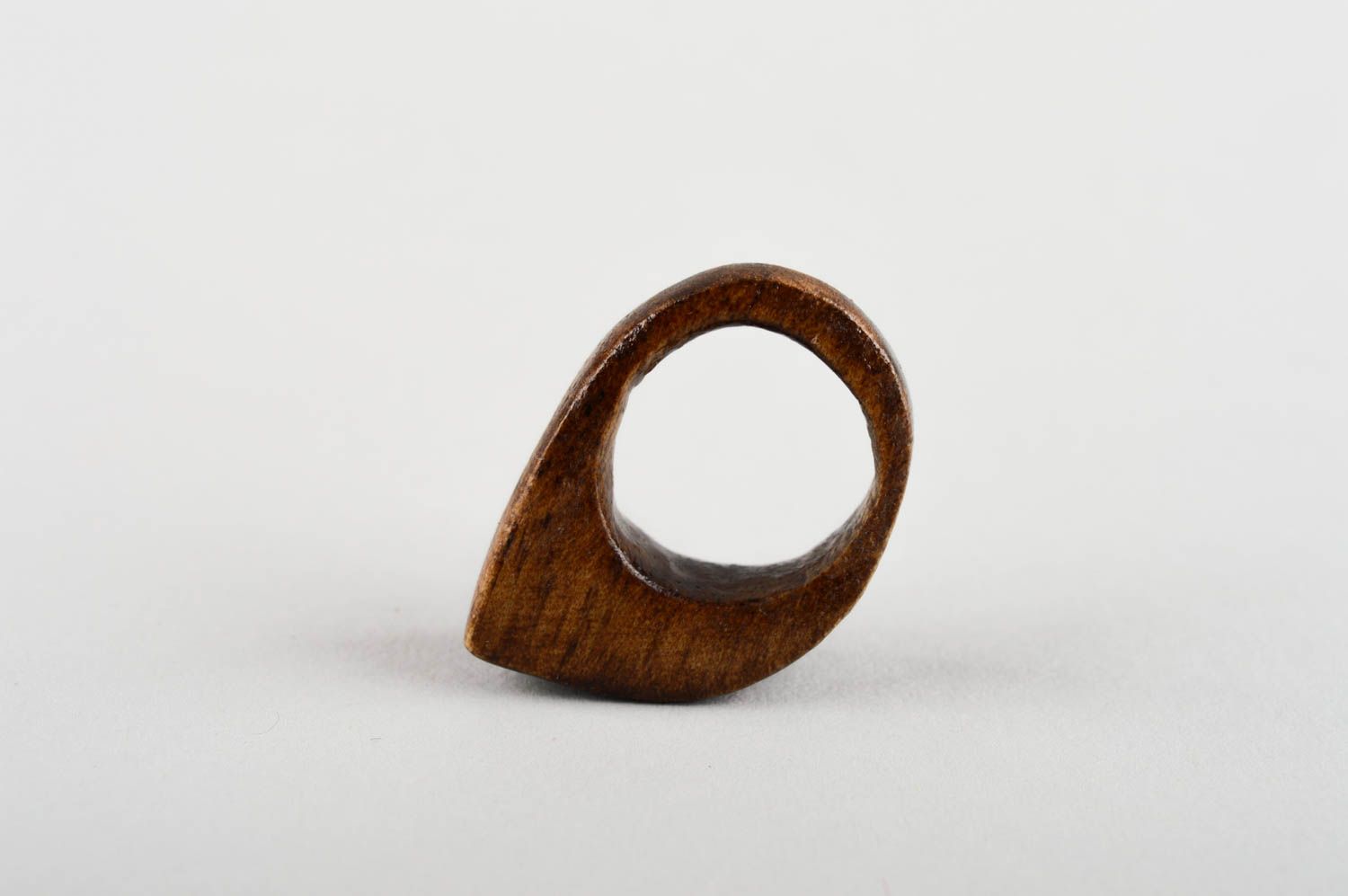 Cute handmade wooden ring fashion accessories for girls wood craft small gifts photo 5
