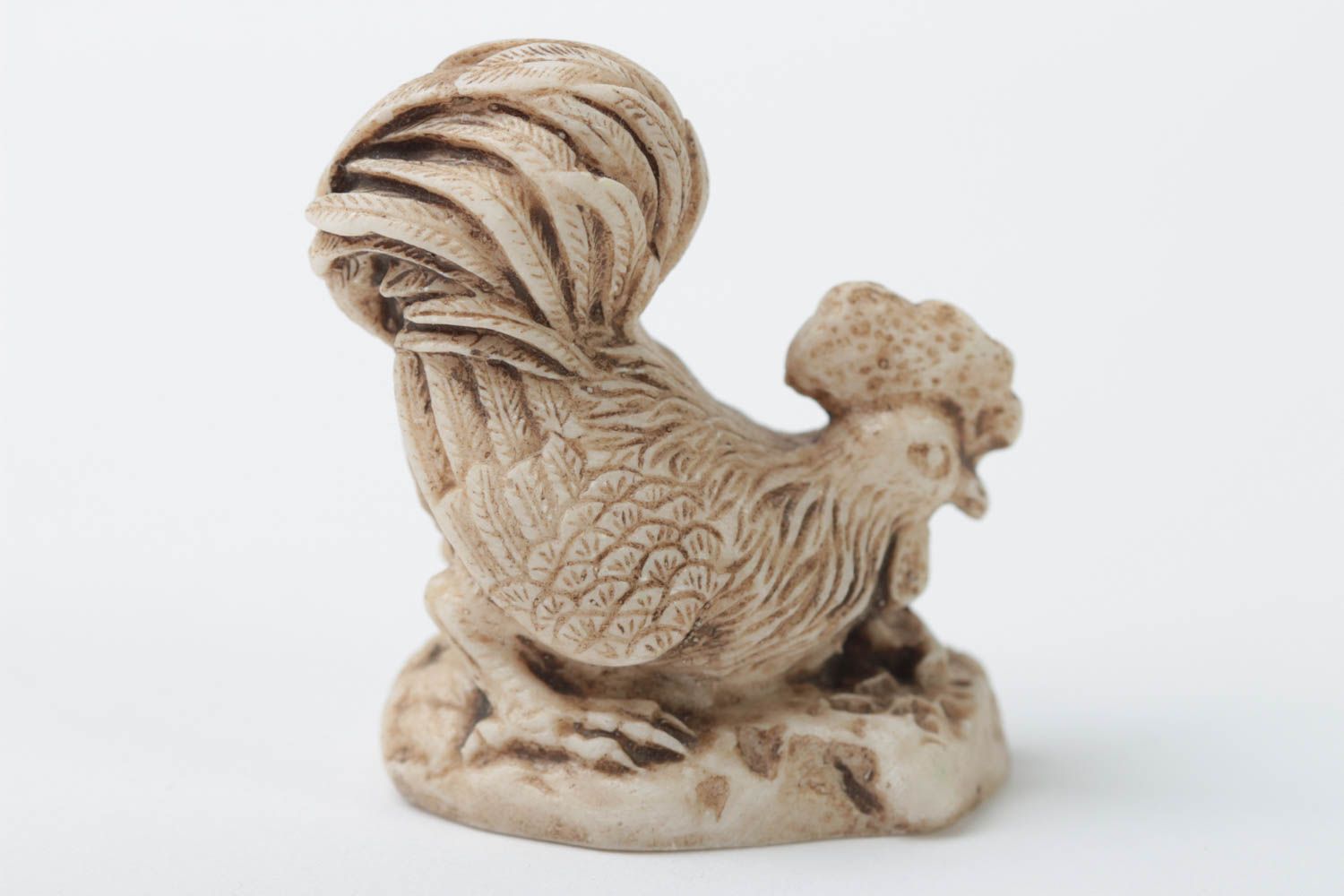 Handmade figurine made of marble small rooster statuette stylish home decor photo 3