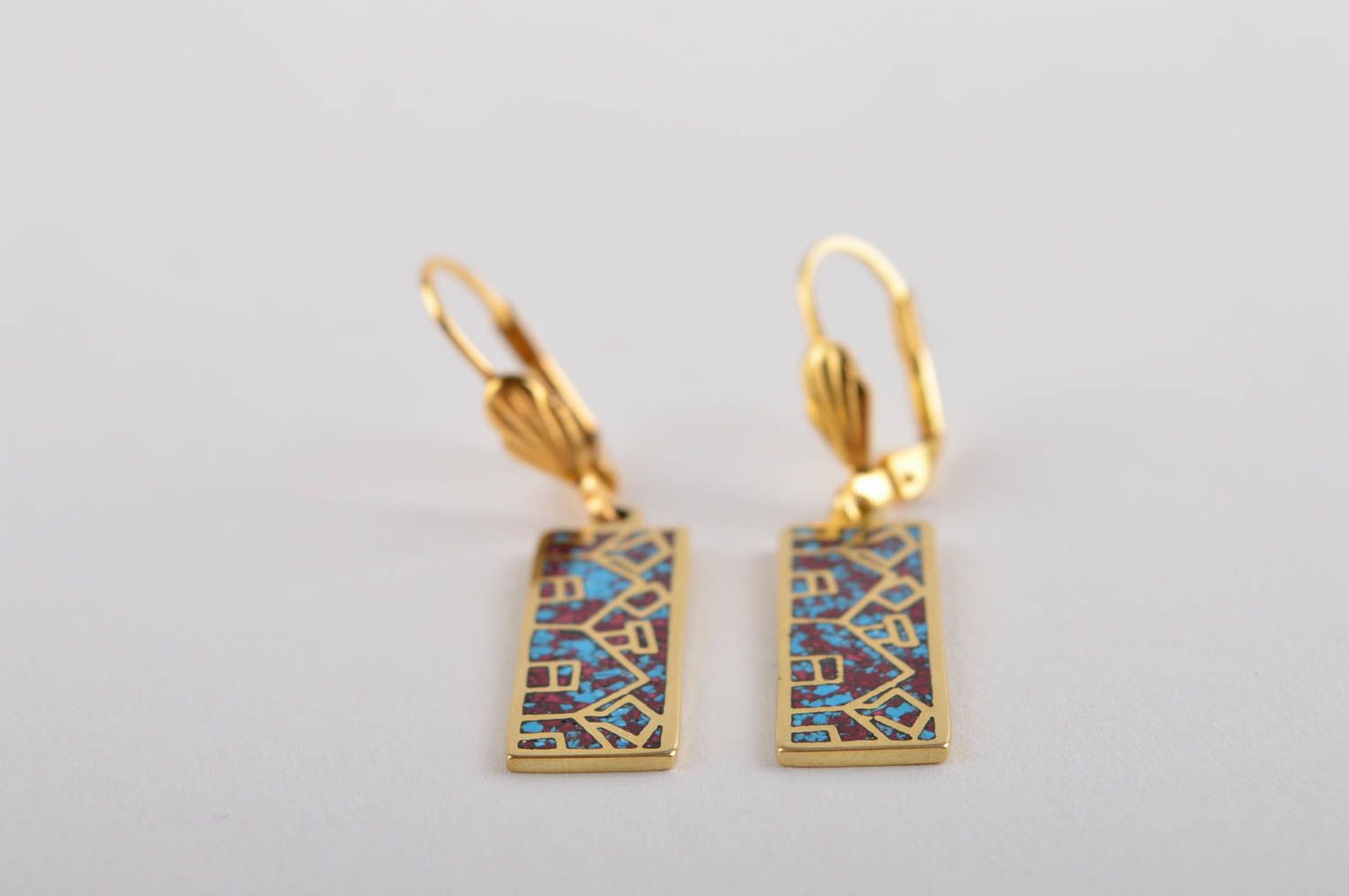 Handmade beautiful cute earrings dangling earrings brass jewelry present photo 4