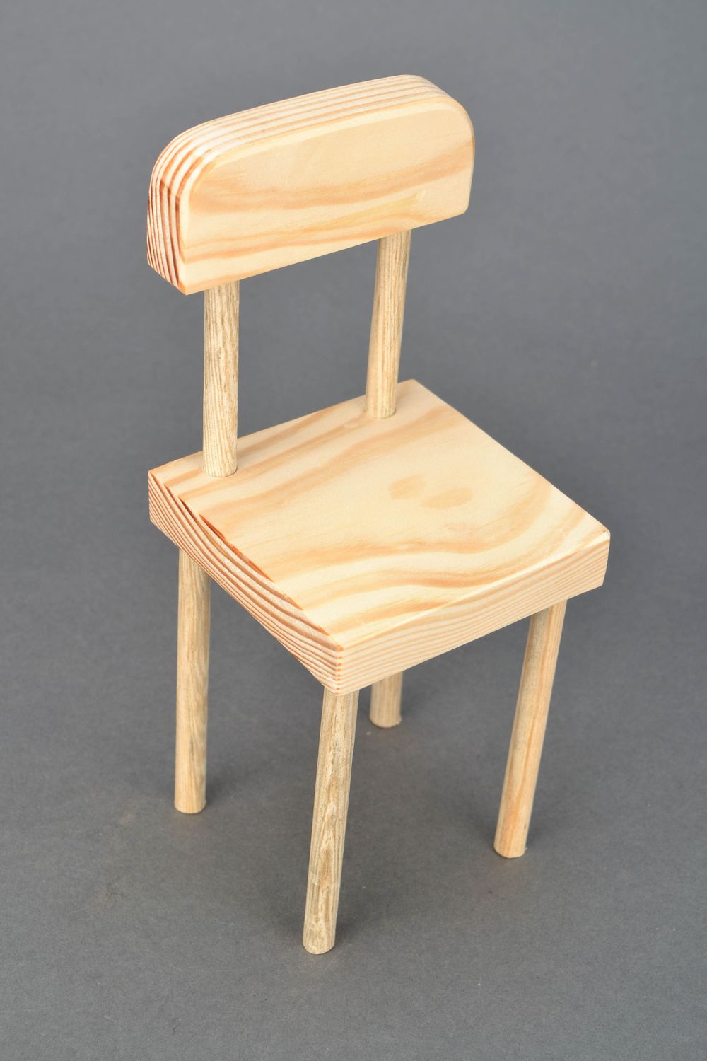 Decorative doll chair made of wood photo 1