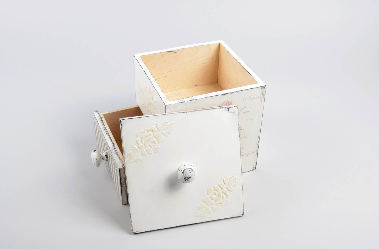 Handmade box for jewelry with decoupage handmade home decor wooden jewelry box photo 2