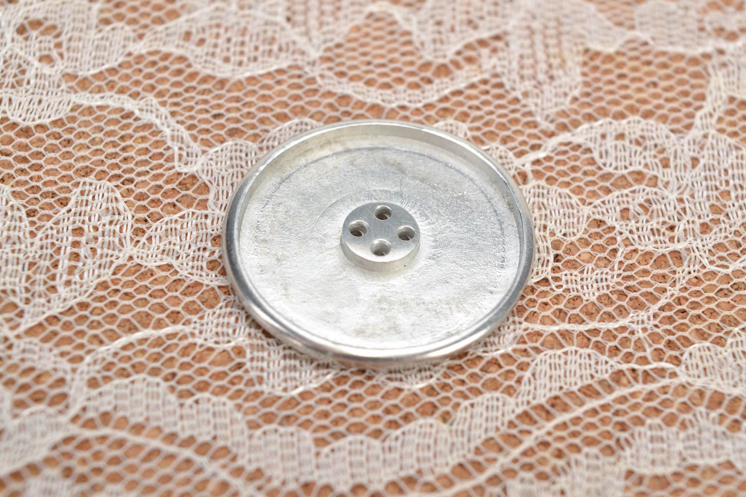 Handmade blank for button creation round metal small sewing accessories photo 4