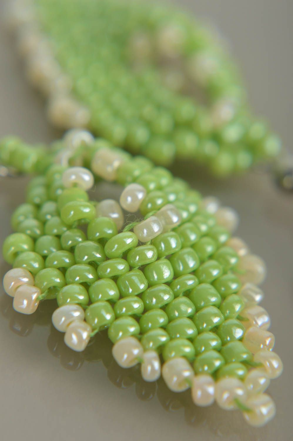 Juwelier Modeschmuck Handmade Ohrringe hellgrün Geschenk für Frauen  Glasperlen foto 4