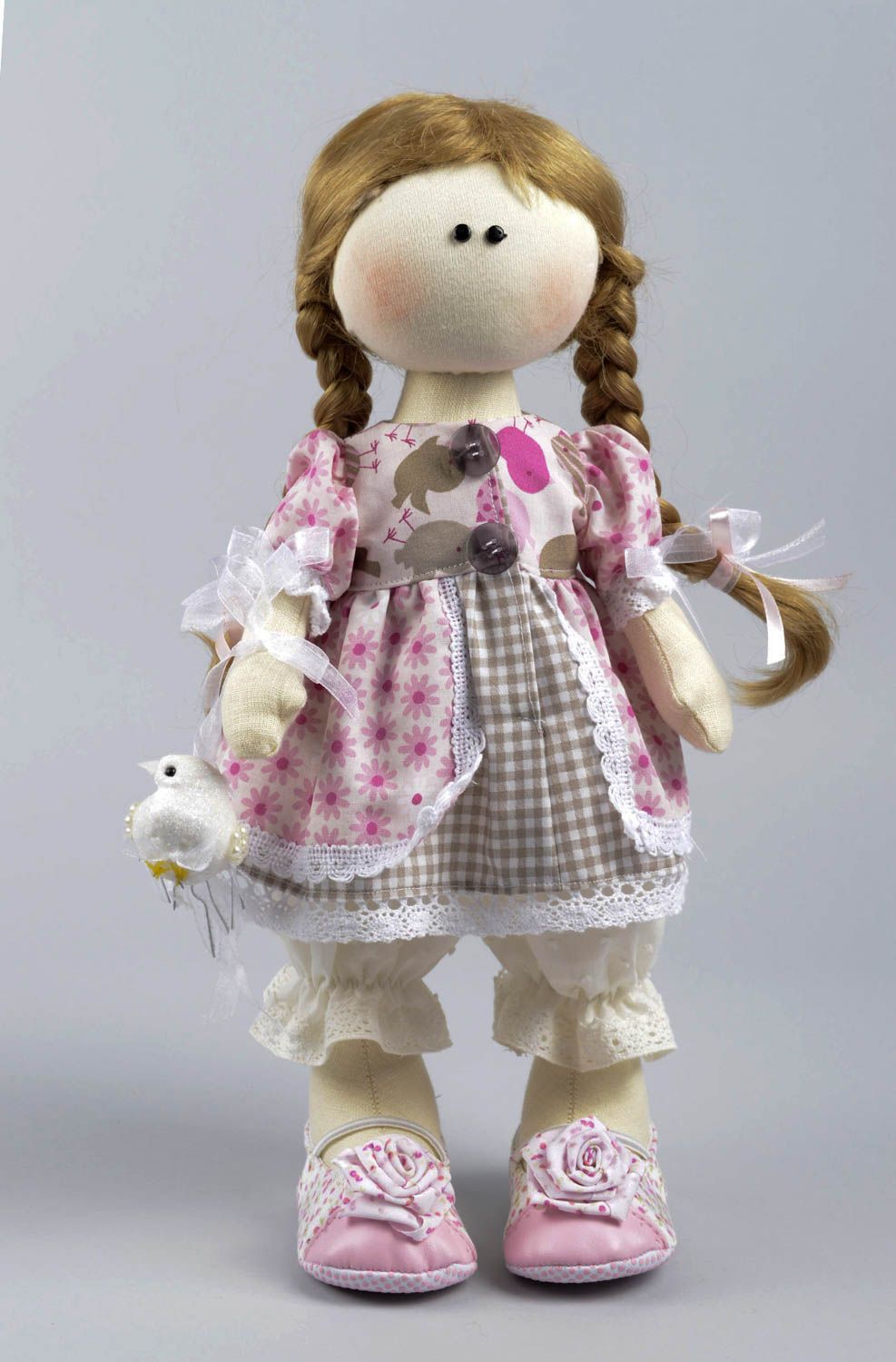 Кукла ручной работы кукла из ткани интересная игрушка мягкая кукла красивая фото 1