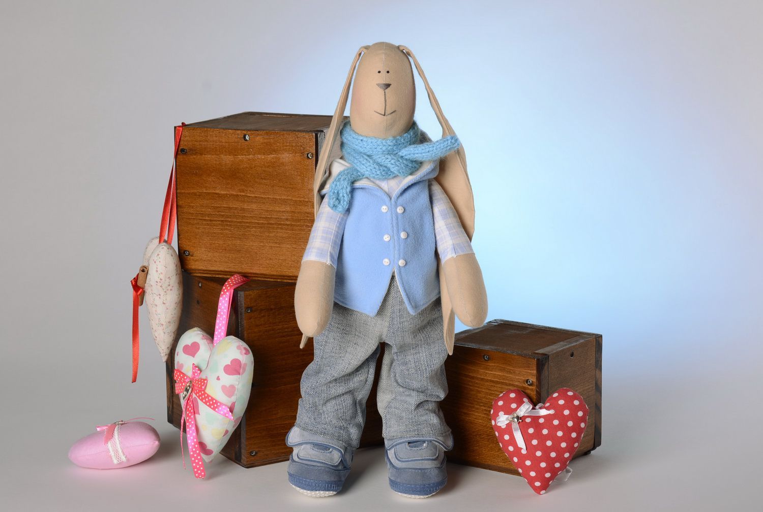 Tilde toy Hare in a scarf photo 5