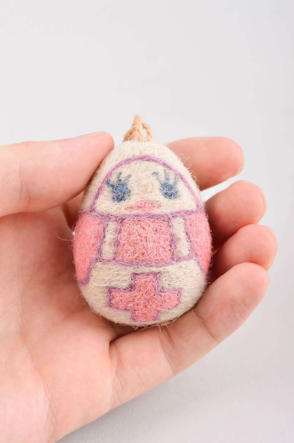 Unusual handmade Christmas decoration childrens toys felted wool toy gift ideas photo 3