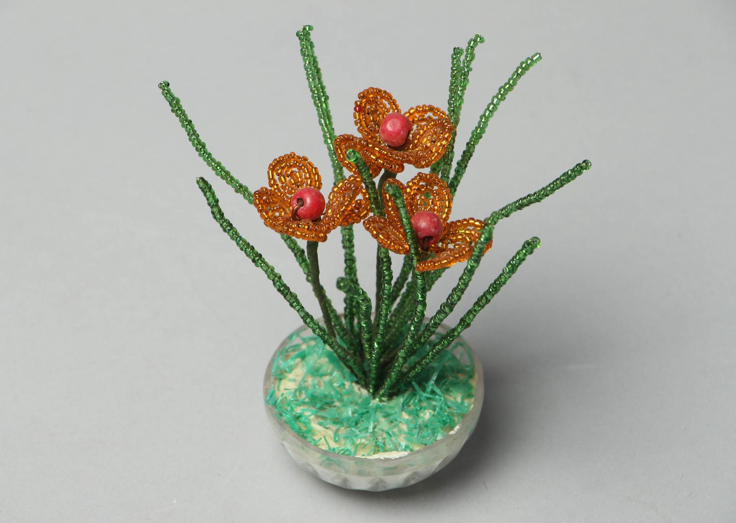 Decorative beaded flowers for interior photo 2