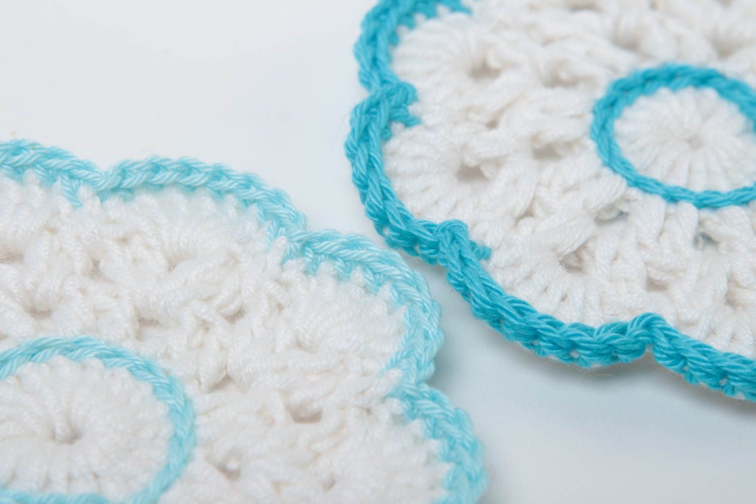 Set of 2 handmade crochet lace coasters beautiful hot pads home textiles photo 3