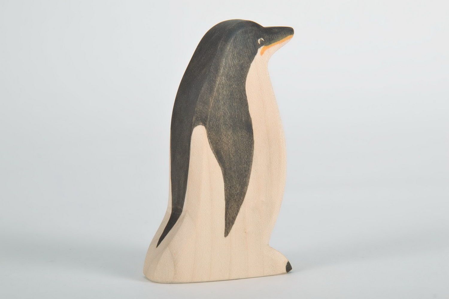 Jouet en bois pingouin fait main photo 1