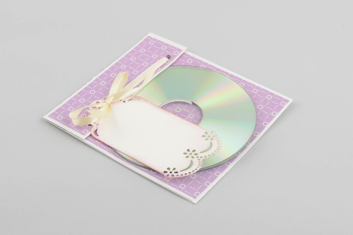 Handmade violette CD Papierhülle kreatives Geschenk Design Verpackung  foto 2