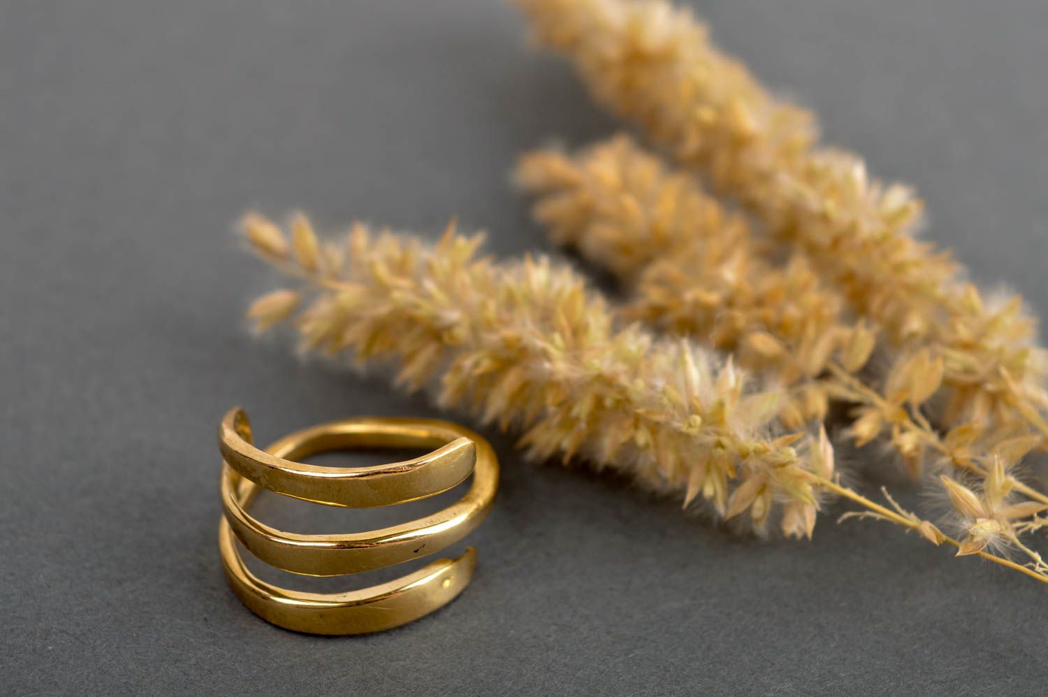 Handmade brass jewelry unusual designer ring stylish beautiful ring present photo 1