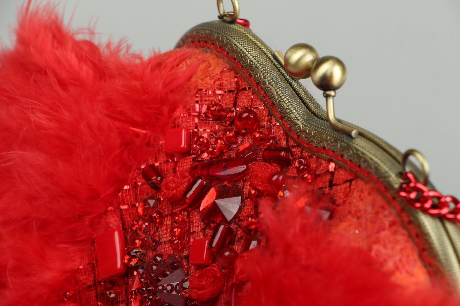 Маленькая сумочка из шерсти Красной фламинго фото 3