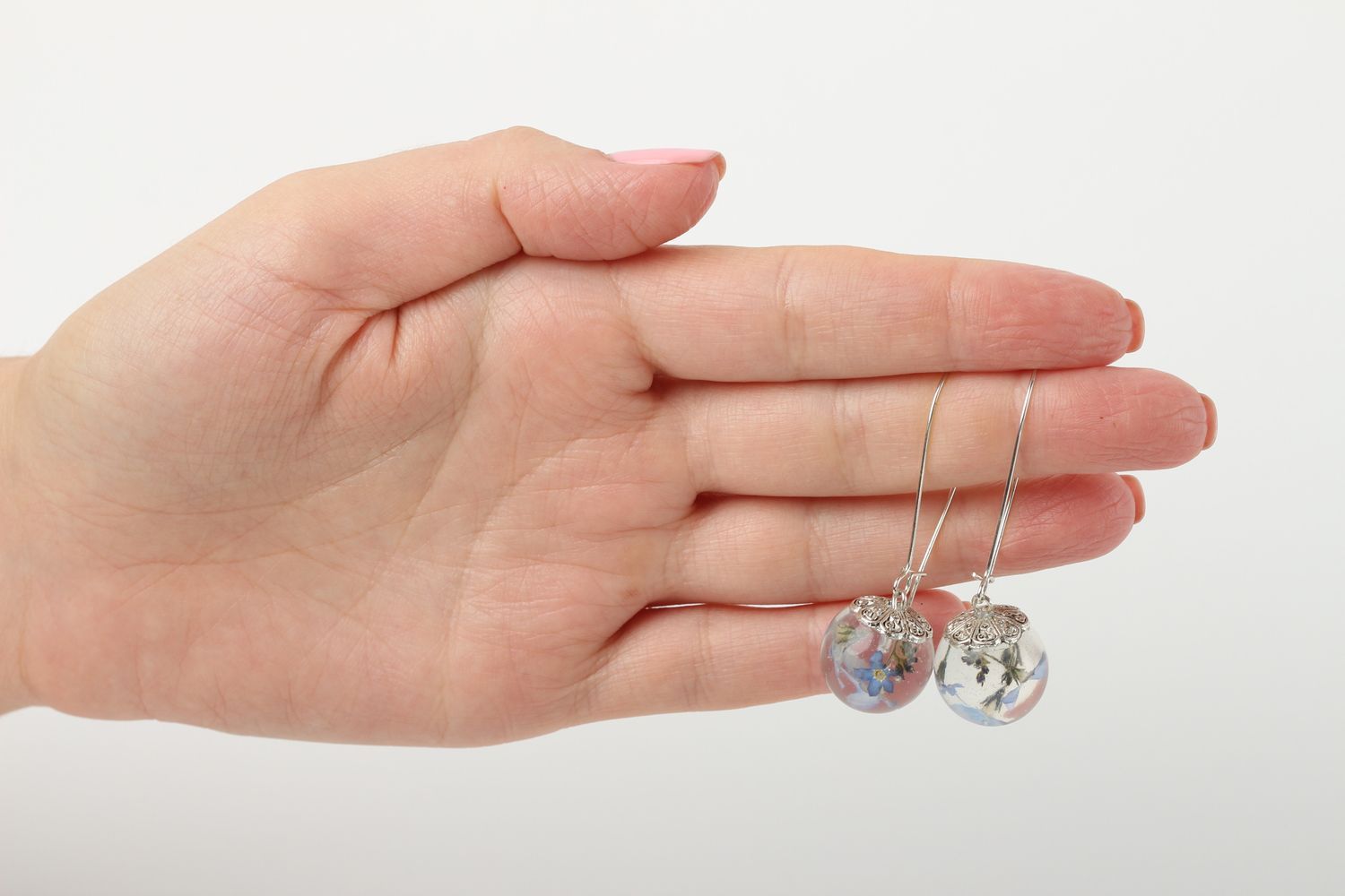 Botanic earrings handmade stylish earrings with charms earrings with flowers photo 5