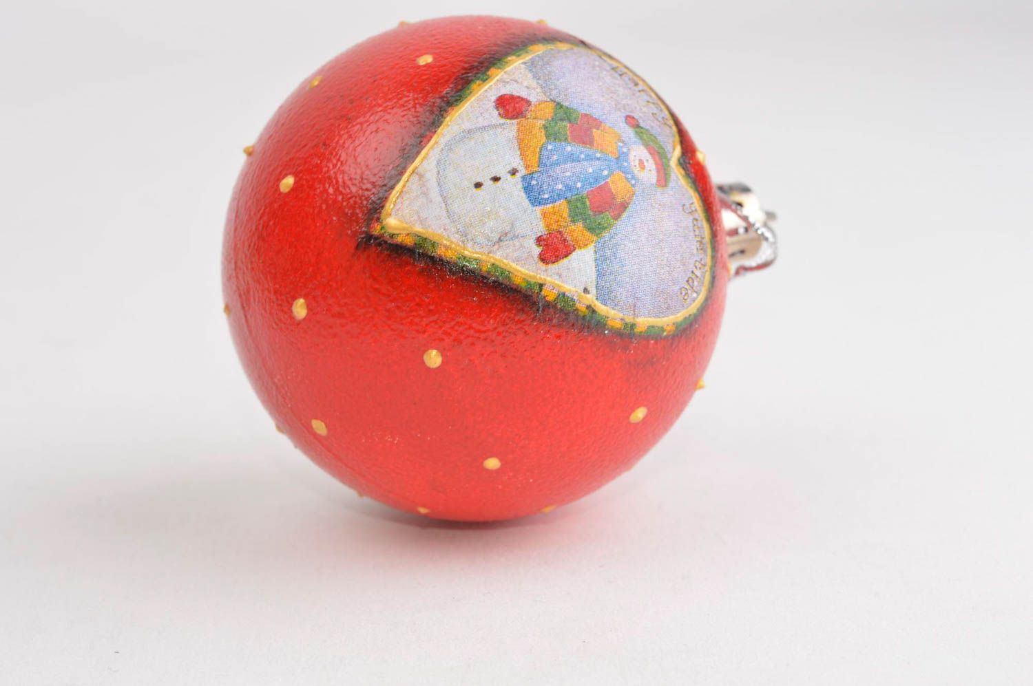 Adorno para el árbol de Navidad objeto de decoración bola de Navidad decoupage foto 2