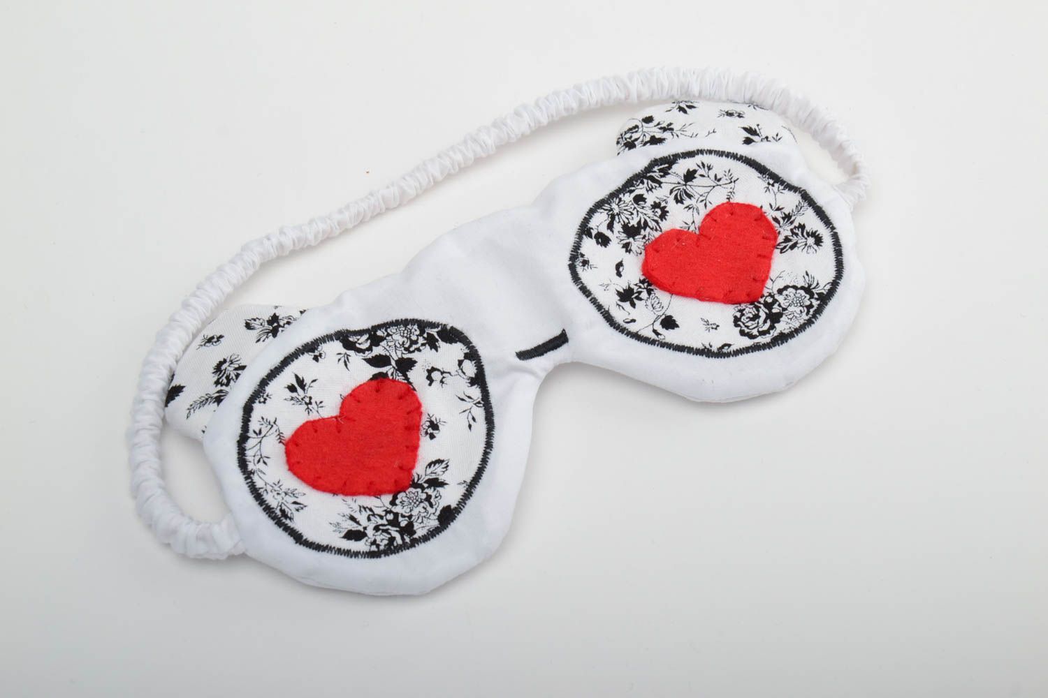 Handgemachte Schlafmaske Brillen aus Baumwolle schön mit weichem Gummi  foto 2