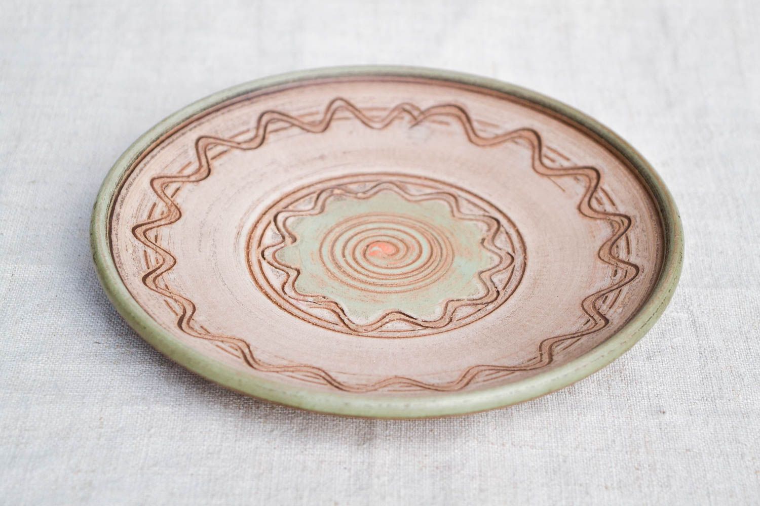 Handmade plate designer plate gift ideas unusual gift kitchen decor clay plate photo 4
