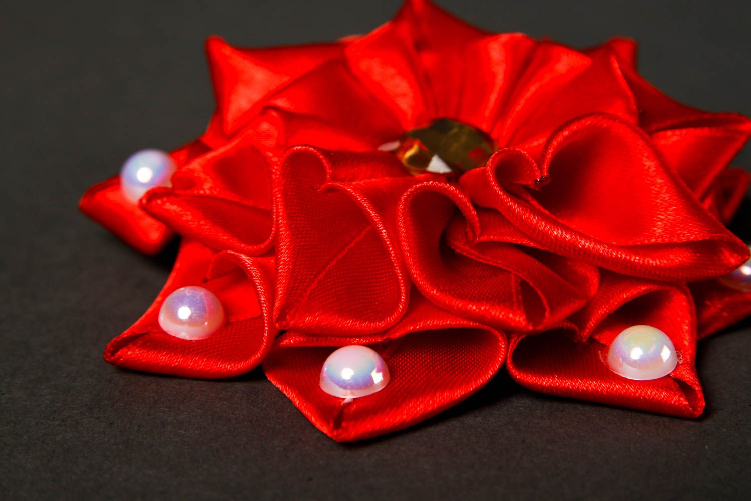 Handmade scrunchy unusual gift designer accessory for girls fabric scrunchy photo 4