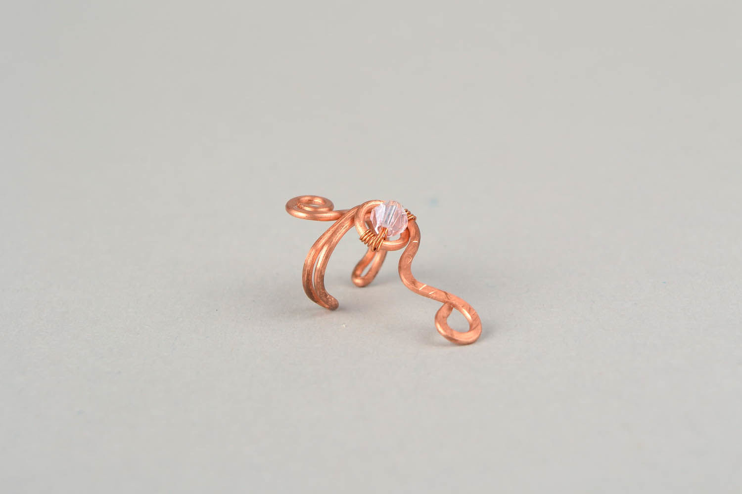 Copper cuff, wire wrap photo 3