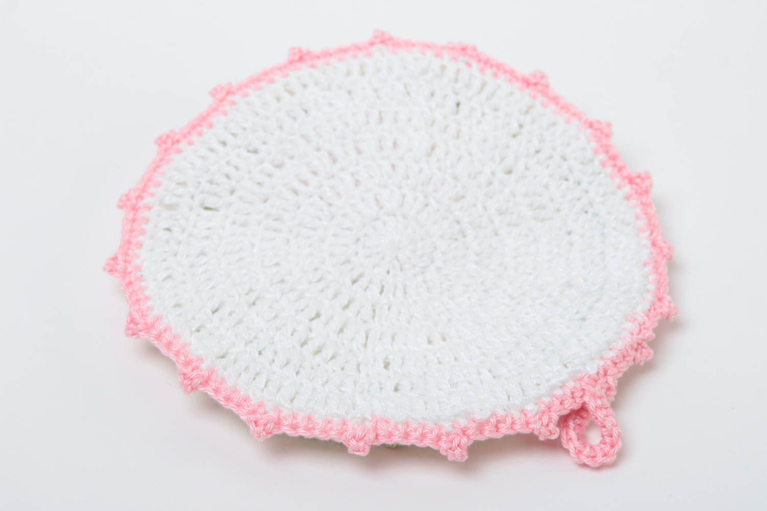Agarradera al crochet hecha a mano elemento decorativo textiles para cocina foto 4
