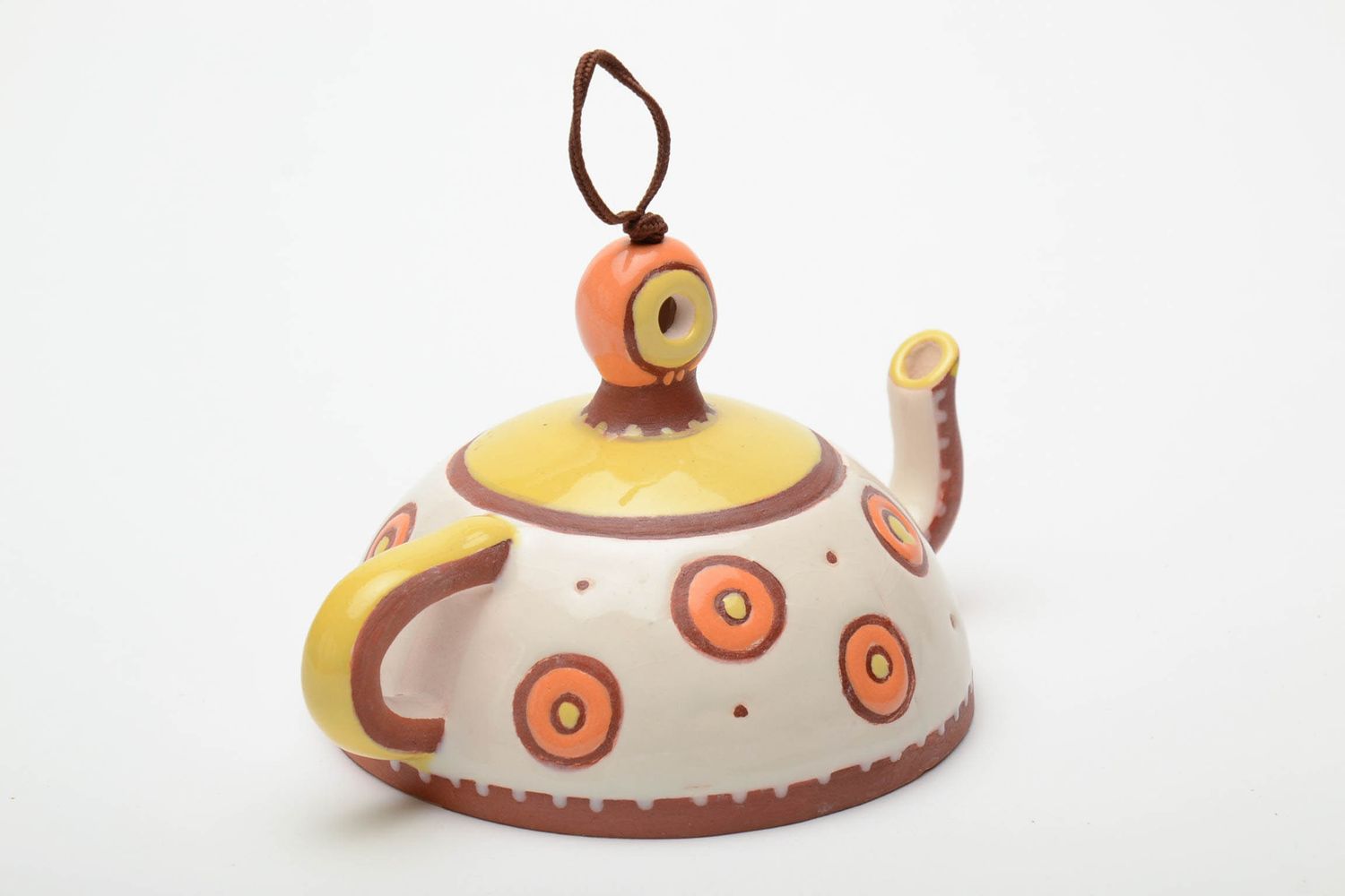 Designer ceramic bell in the shape of teapot photo 3