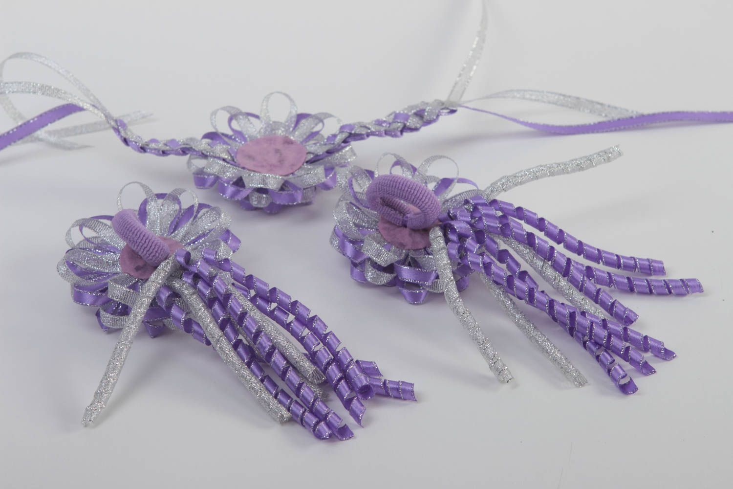 Handmade hair accessories flower bracelet flower hair ties kanzashi flowers photo 4