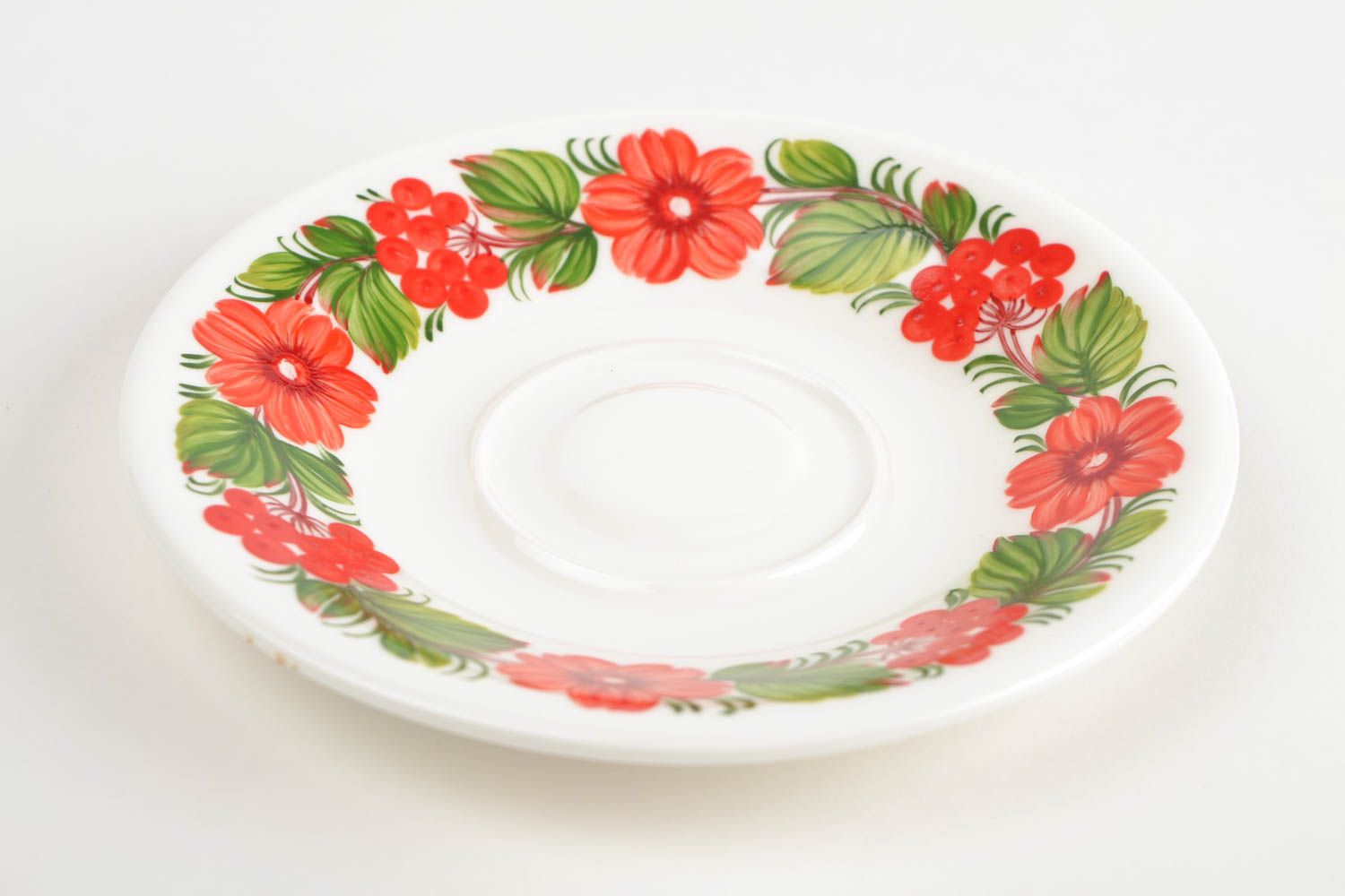 Handmade saucer porcelain saucer painted dishes festive table decoration photo 4