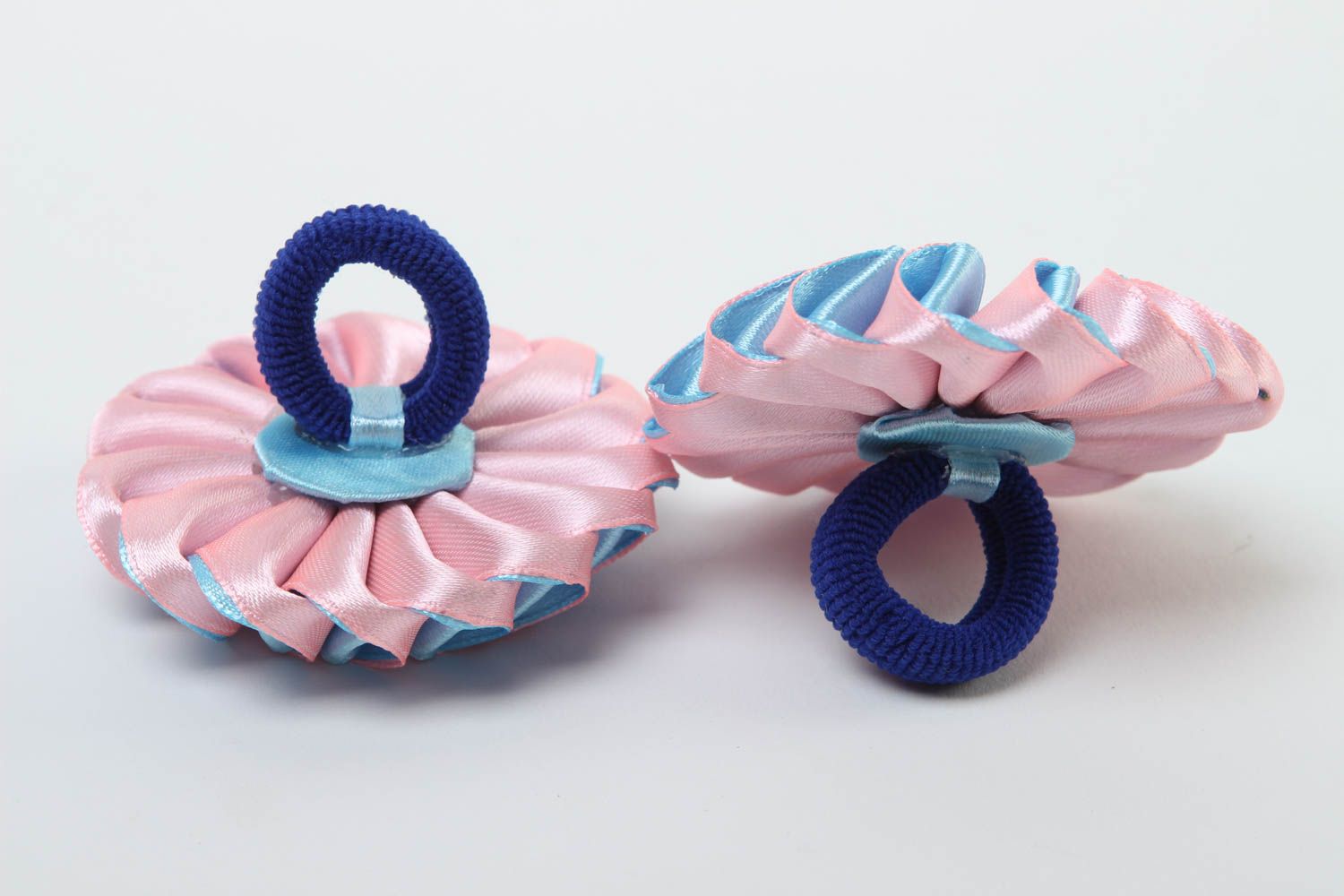 Kids accessories handmade hair ties hair accessories for girls kanzashi flowers photo 4