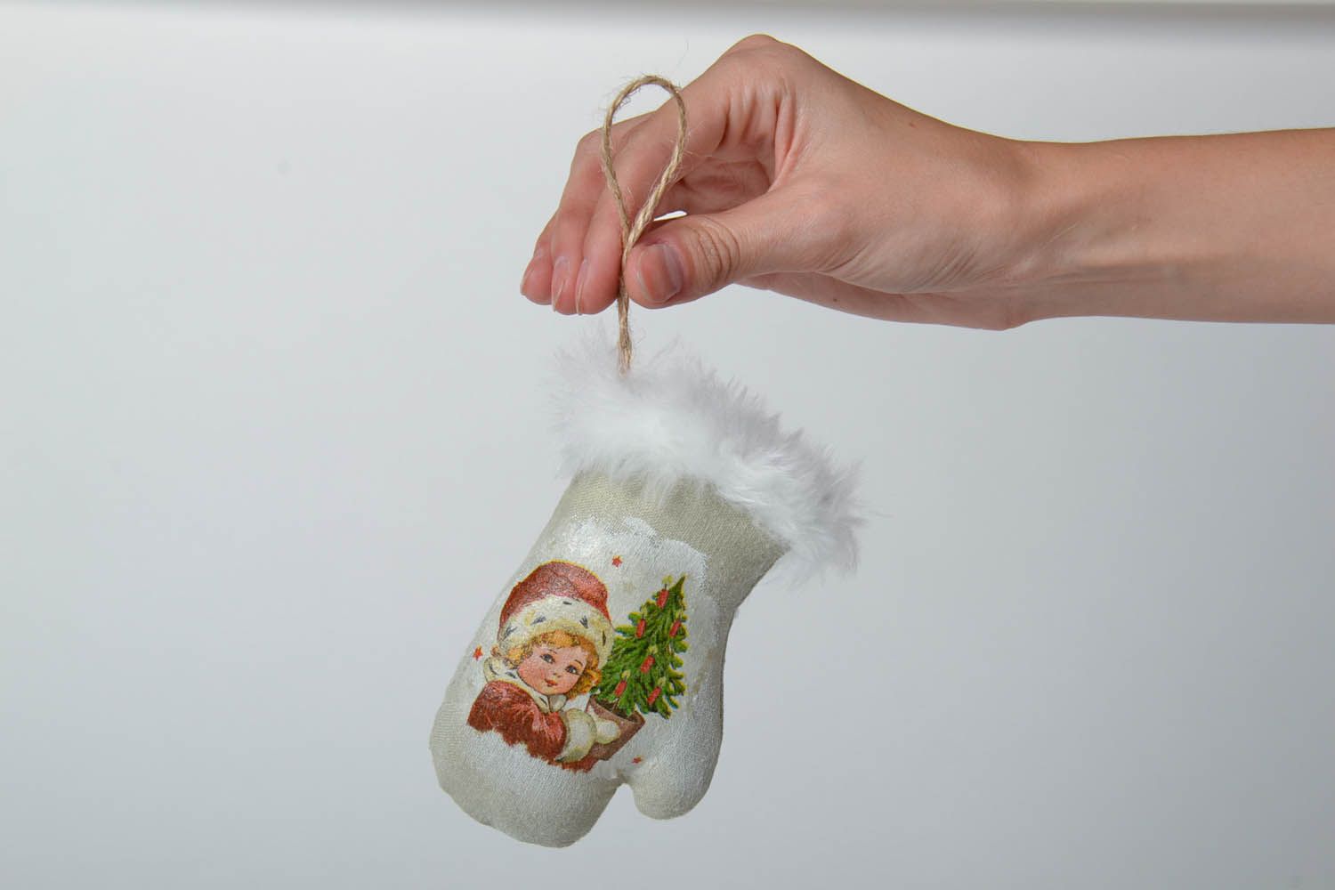 Brinquedo de têxtil do Natal Mitten foto 5