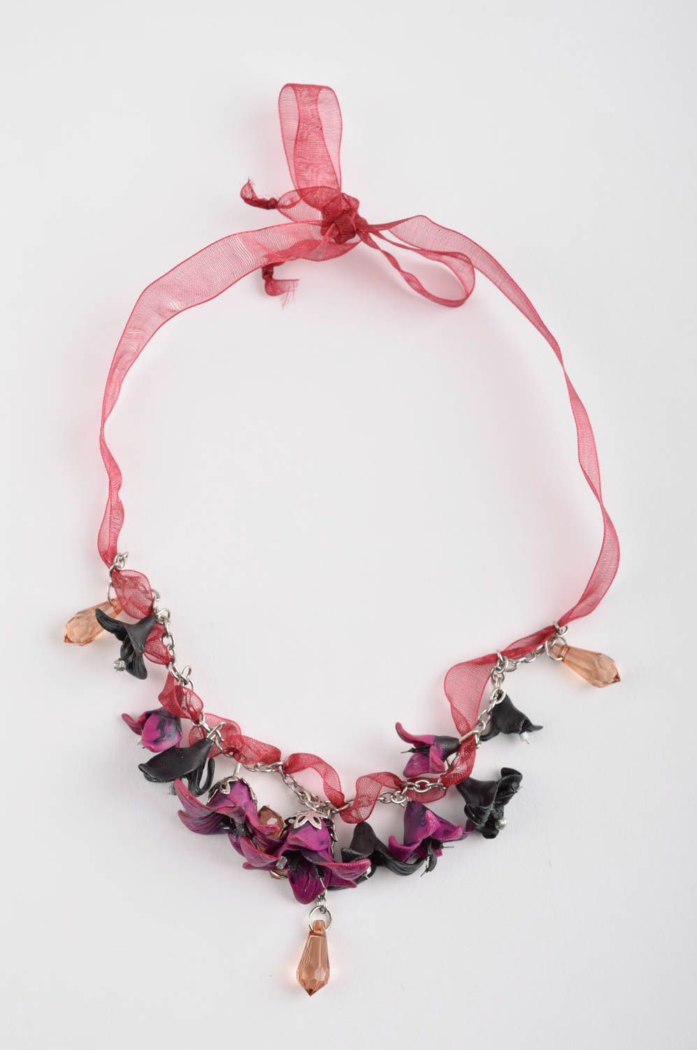 Handmade Schmuck Collier Halskette für Frauen Designer Schmuck aus Polymerton
 foto 2
