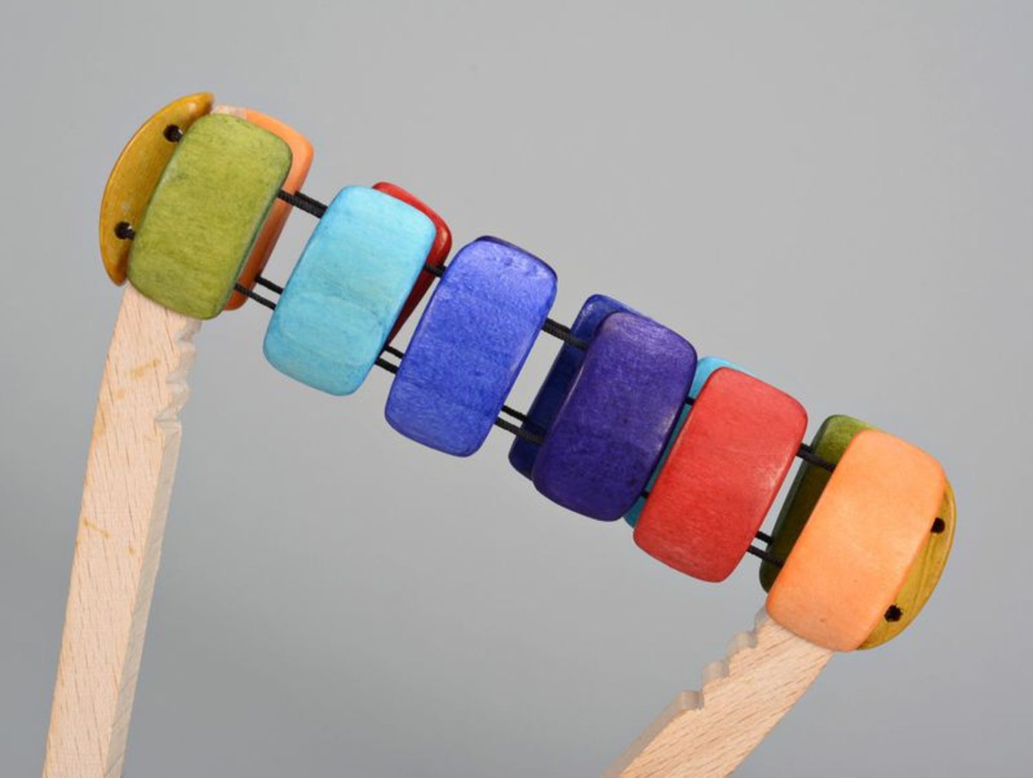Bracciale di legno fatto a mano braccialetto vivido braccialetto da polso

 foto 3