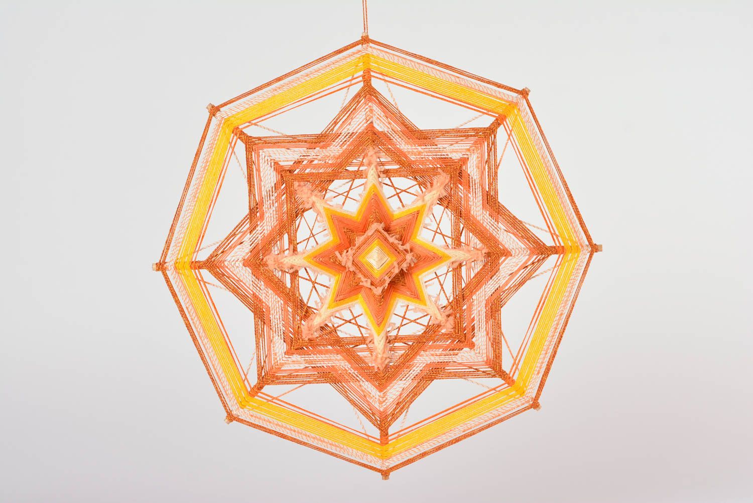 Mandala fait main Suspension décorative de créateur Décoration maison cadeau photo 1