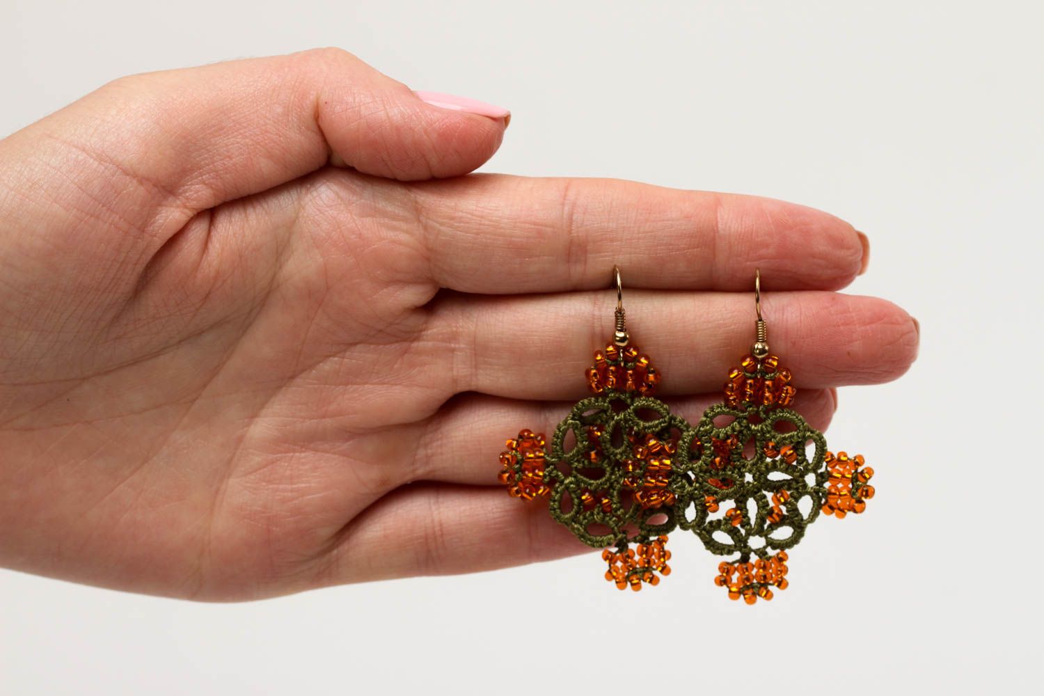 Stylish handmade beaded earrings beautiful jewellery textile jewelry designs photo 5